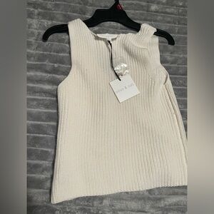 Olive & Oak Cream Knit Sleeveless Top